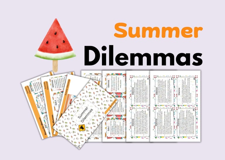 ESL ELL Summer Dilemmas Role-Plays and Speaking Activities for teens and adults