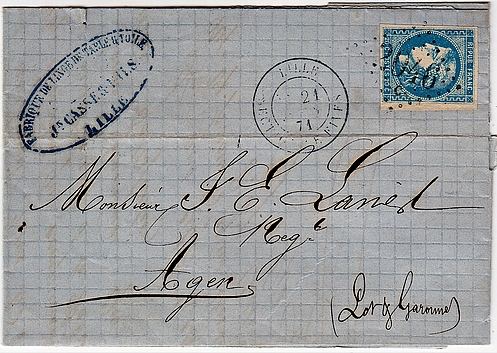 Losange Gros Chiffres 2046 C et type 17 bleus.