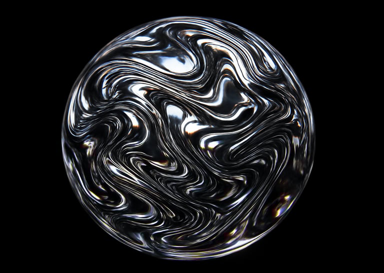 a chrome globe