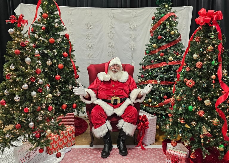 The Santa Cowboy at Spring Chreek Elementary College Station TX