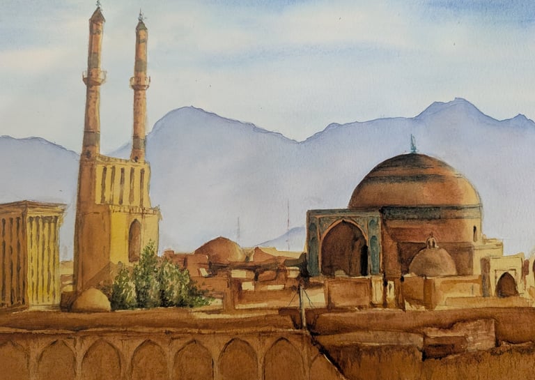 cyan myna art studio watercolor