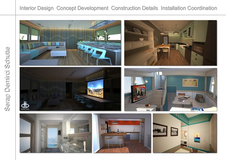 Yacht interior, interior design