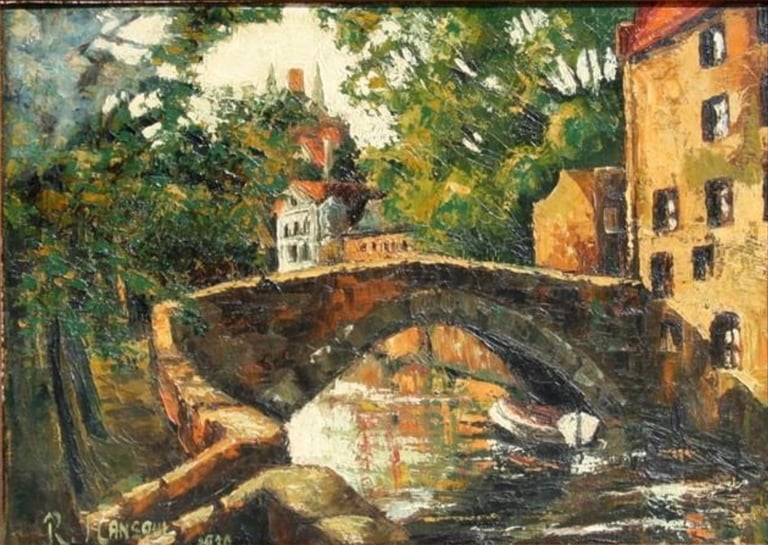 Tableau de René Hansoul "Brugges"