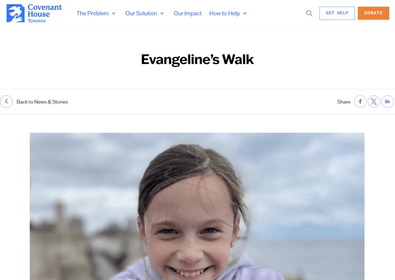 Covenant House, EvangelineWalks, Evangeline Link, Covenant House, Charity