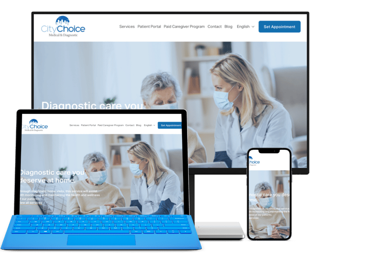 citychoice medical web mockup