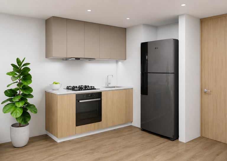 acabados esenciales para apartamentos pequeños
