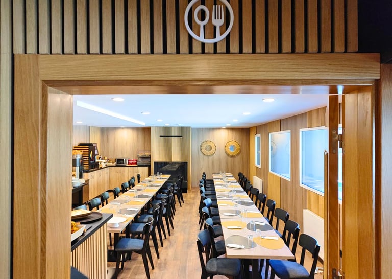 Restaurante del Hotel Focus en el Pas de la Casa, Andorra. En los Pirineos