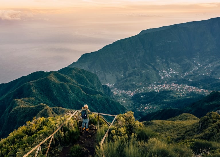 Pico Ruivo viewpoint overlooking Madeira’s mountains and valleys