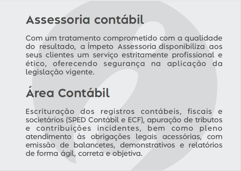 ASSESSORIA CONTABIL ÁREA