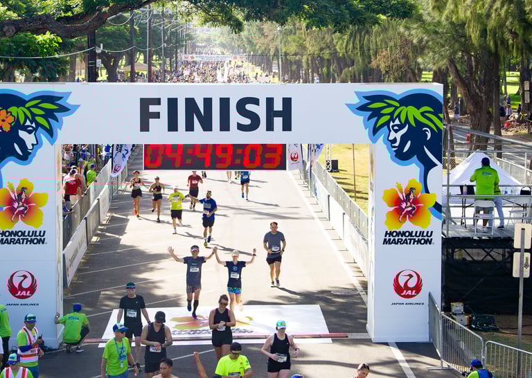 Honolulu Marathon Finish Line