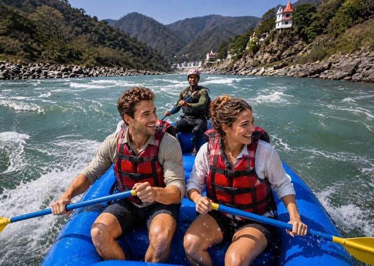 Water Rafting Adventure in Rishikesh in Himalayas