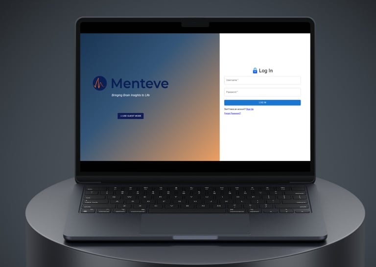 a laptop computer sitting on a table with a monitor screen