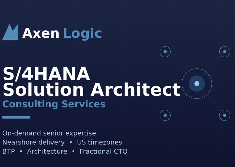 AxenLogic SAP S/4HANA Solution Architect Consulting Services