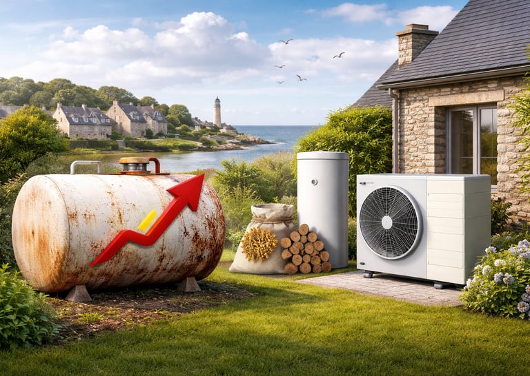 prix du fioule en très forte hausse infographie bretagne Rennes saintmalo