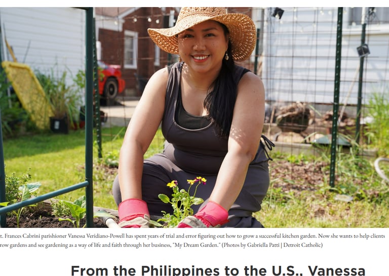 Garden feature - Detroit Catholic