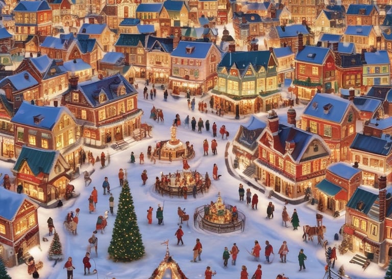 a neighborhood with houses and trees