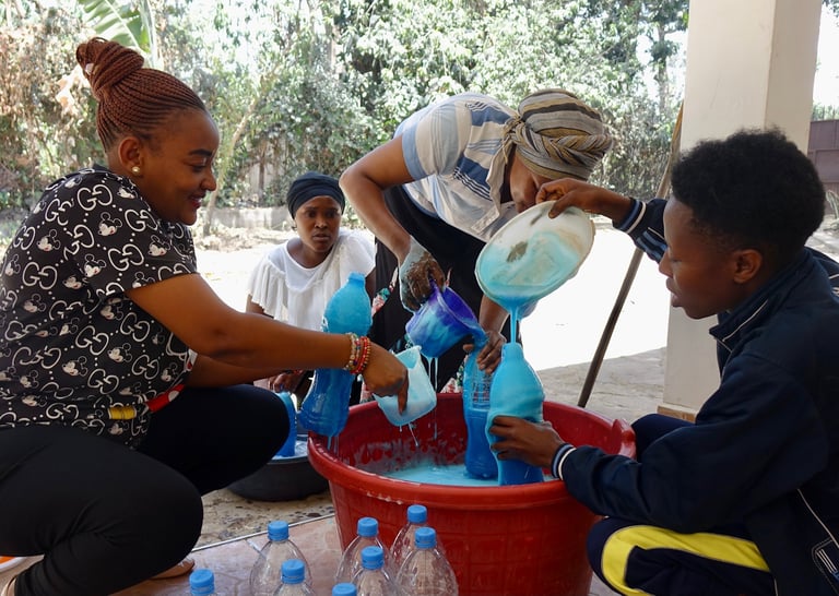 filing and packing liquid soap after making