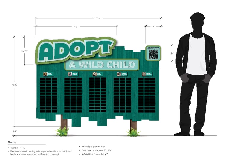 Idaho Falls Zoo at Tautphaus Park—Animal Adoption Display