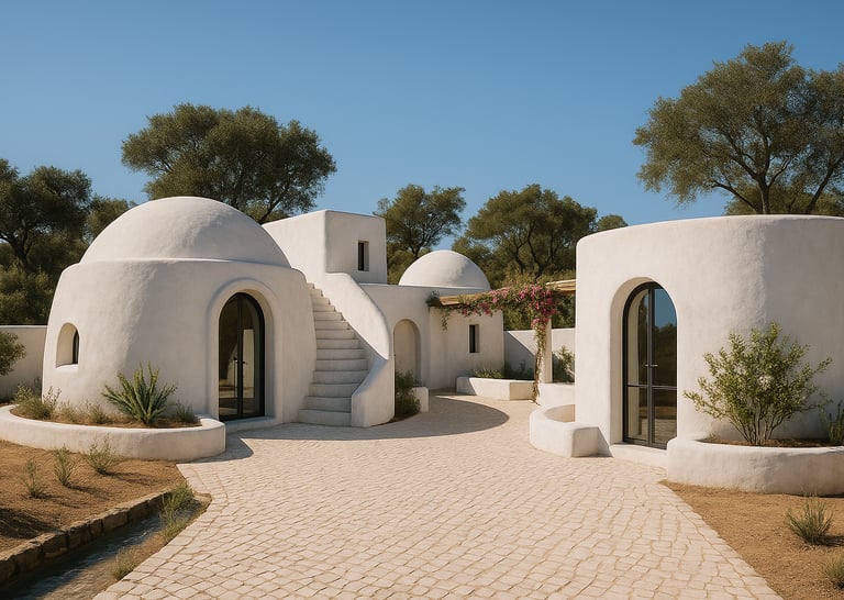 amazing superadobe circular shaped building