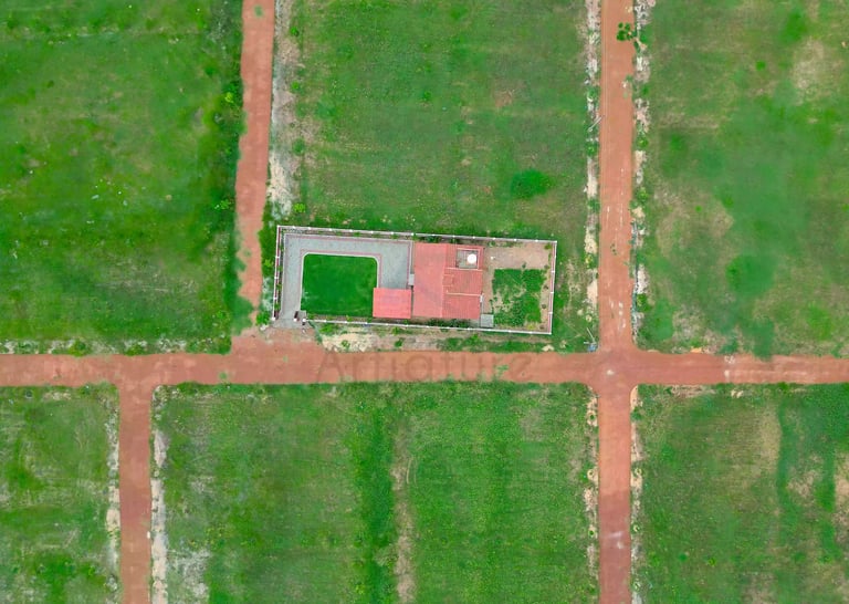 a house with a red roof and a red roof