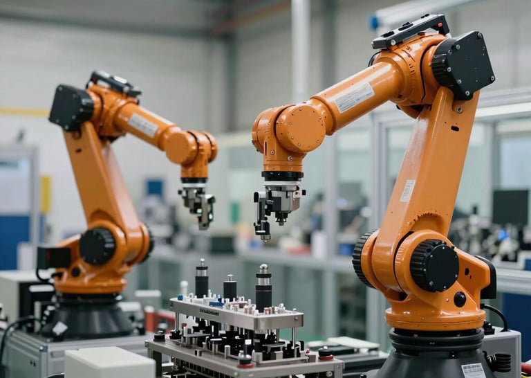 Robotic automation used for OEM manufacturing and custom industrial component production