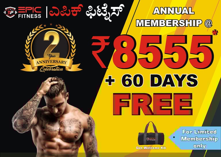 Gym Flex for offline advertisement. 