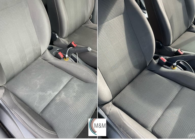 Assise de sièges de voiture avant après nettoyage en profondeur rouen M&M services Pro
