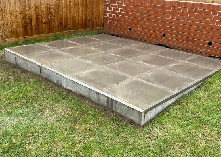 Slab base raised off unlevel ground