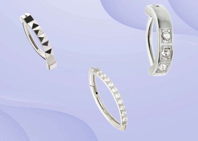Hypoallergenic titanium eyebrow piercing jewellery Montrose & Stonehaven