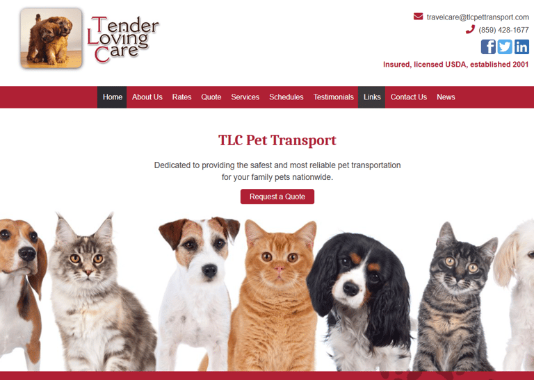 tlc pet transport services