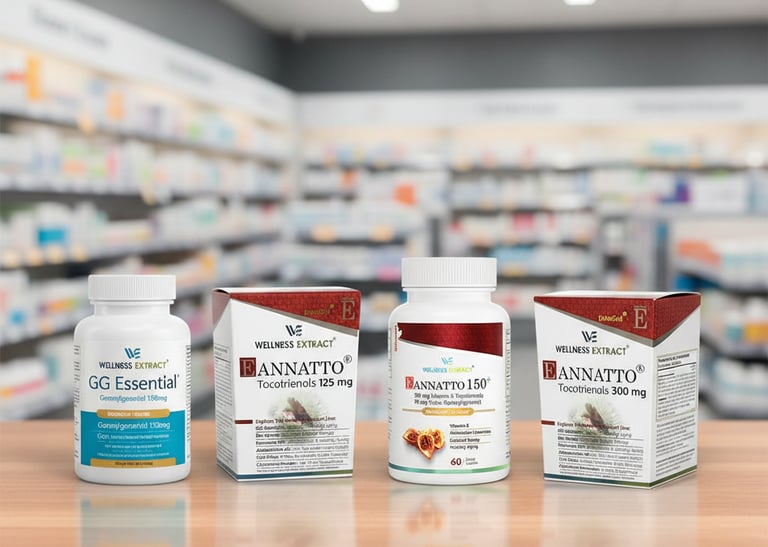 Discover the natural synergy of Annatto Tocotrienol + GG, protecting your cells where it matters mos