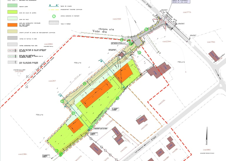 Projet d'urbanisation - occupation projetée