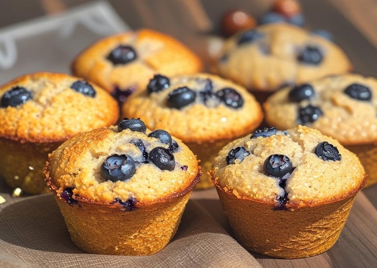 Gluten Free Blueberry Oat Muffins