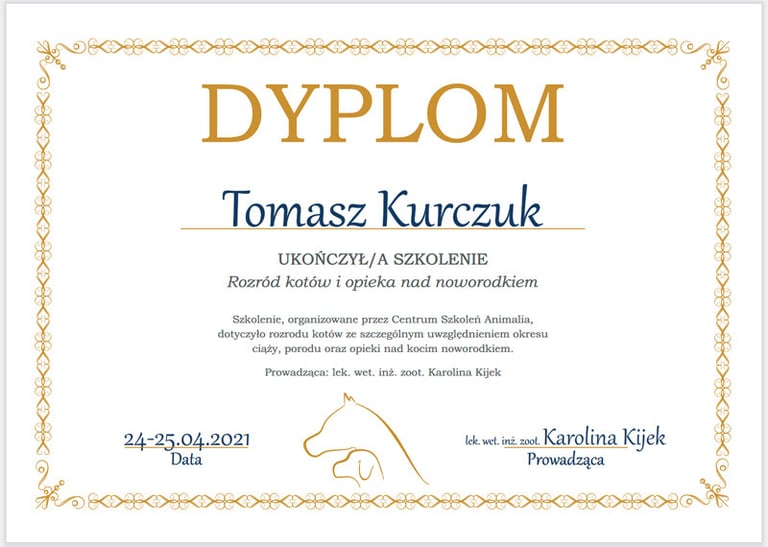 Szkolenie: Rozród kotów i opieka nad noworodkiem