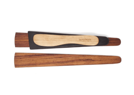 Earlywood Essentials 4-piece wooden utensil set, handcrafted in Montana USA, non-toxic