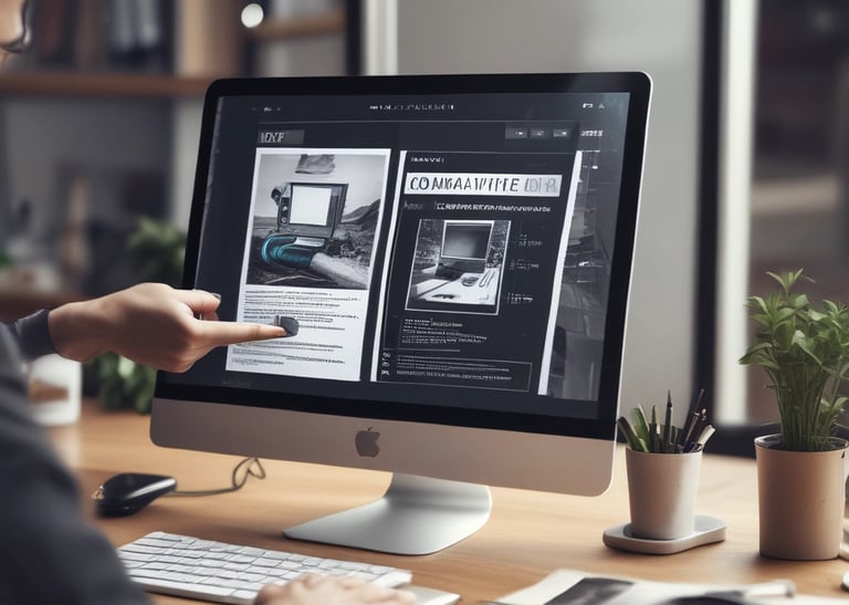 A friendly team working together on website design in a cozy office.