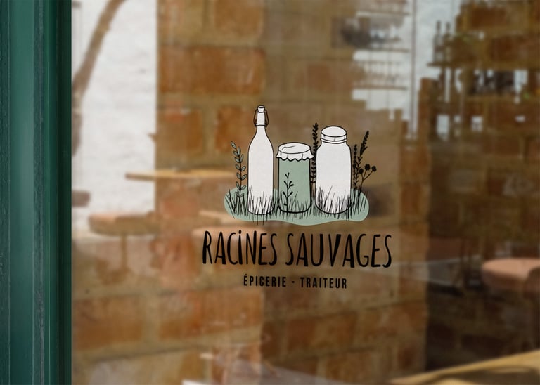 Mockup - Identité Racines sauvage - épicerie traiteur -par Soleado studio