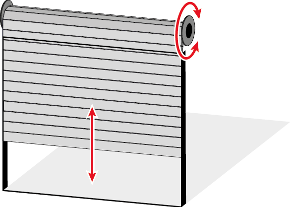 roller garage door illustration
