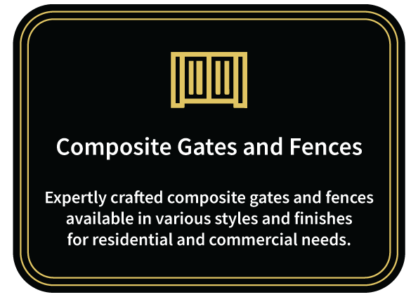 Expertly crafted composite gates and fences available in various styles and finishes