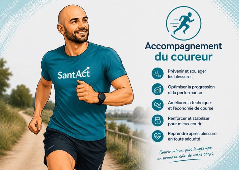 Un kiné pour un accompagnement du coureur