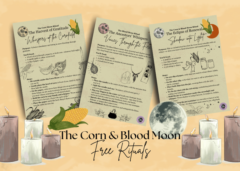 Corn & Blood Moon September 2025 Soul Sisters Tarot