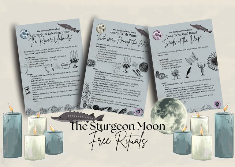 Free Sturgeon Moon Rituals Soul Sisters Tarot