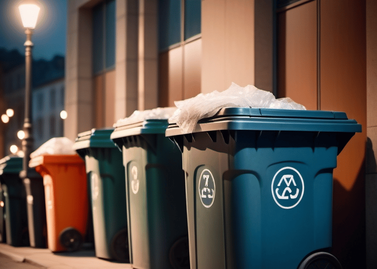 Cleaning-garbage-bins