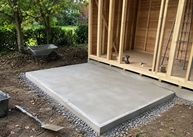Types de fondations pour construire un abri de jardin en bois