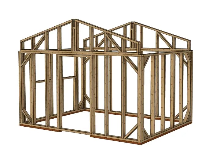 Ossature bois d’un abri de jardin à construire soi-même