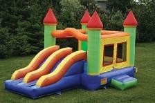 DOUBLE SLIDE COMBO WITH FREE BUBBLE MACHINE! 28Lx19Wx16H. Bookings 832-216-8423