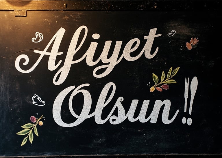 a sign that says, enjoy your meal