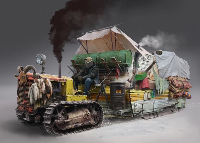 camping car sur la neige