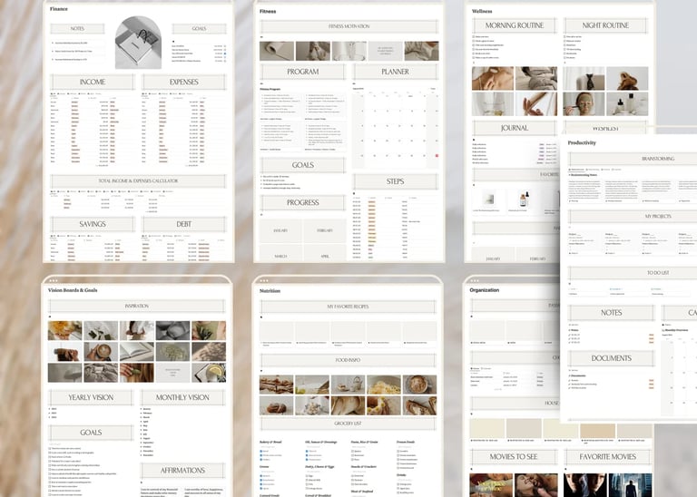 Notion planner Digital Planner 2025: All in one digital planner for Productivity