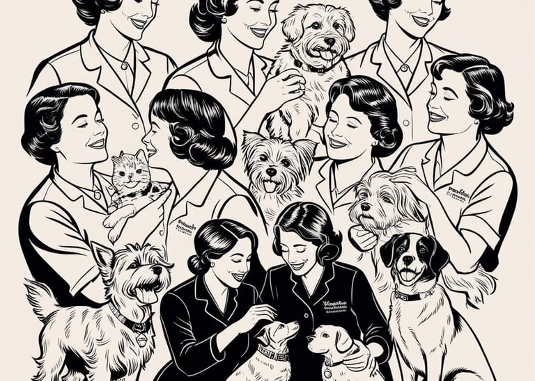 Pet owners enjoying quality time with their pets in a relaxed setting